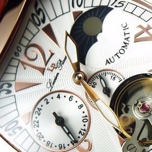 LUCIEN PICCARD Swiss Automatic Moon Phase Watch